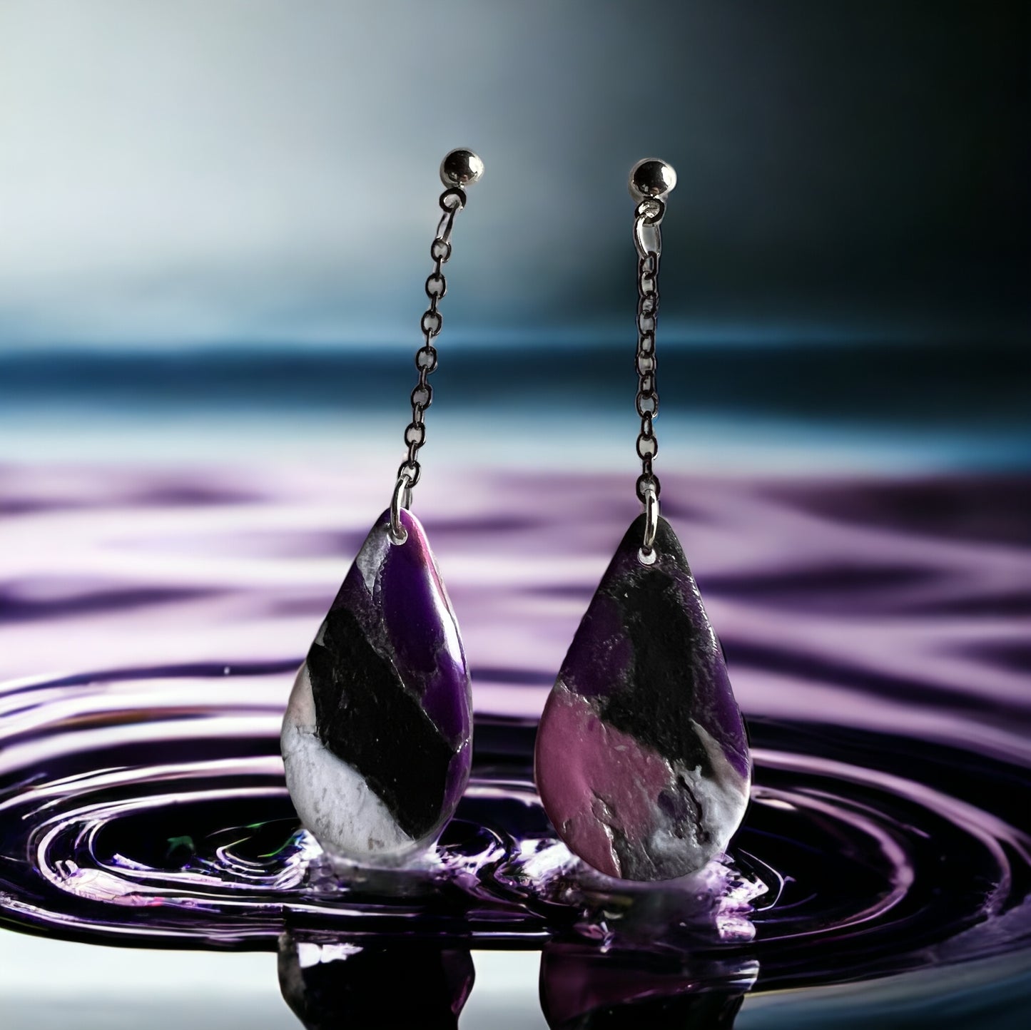 Multi purple hues dangle