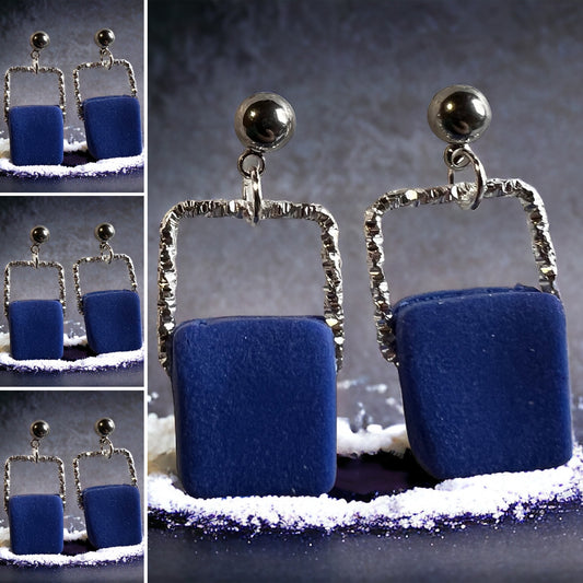 The Laura - mixed square metal with squared clay accent
