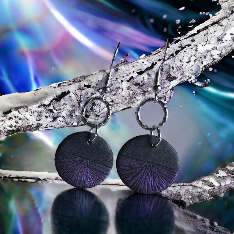 Textured pewter & purple