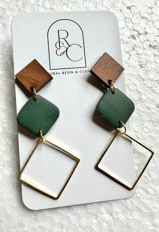 Green, wood and gold these are beauties
