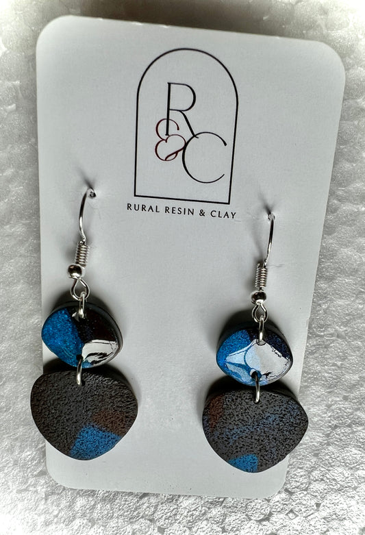 Aqua shimmer & brown