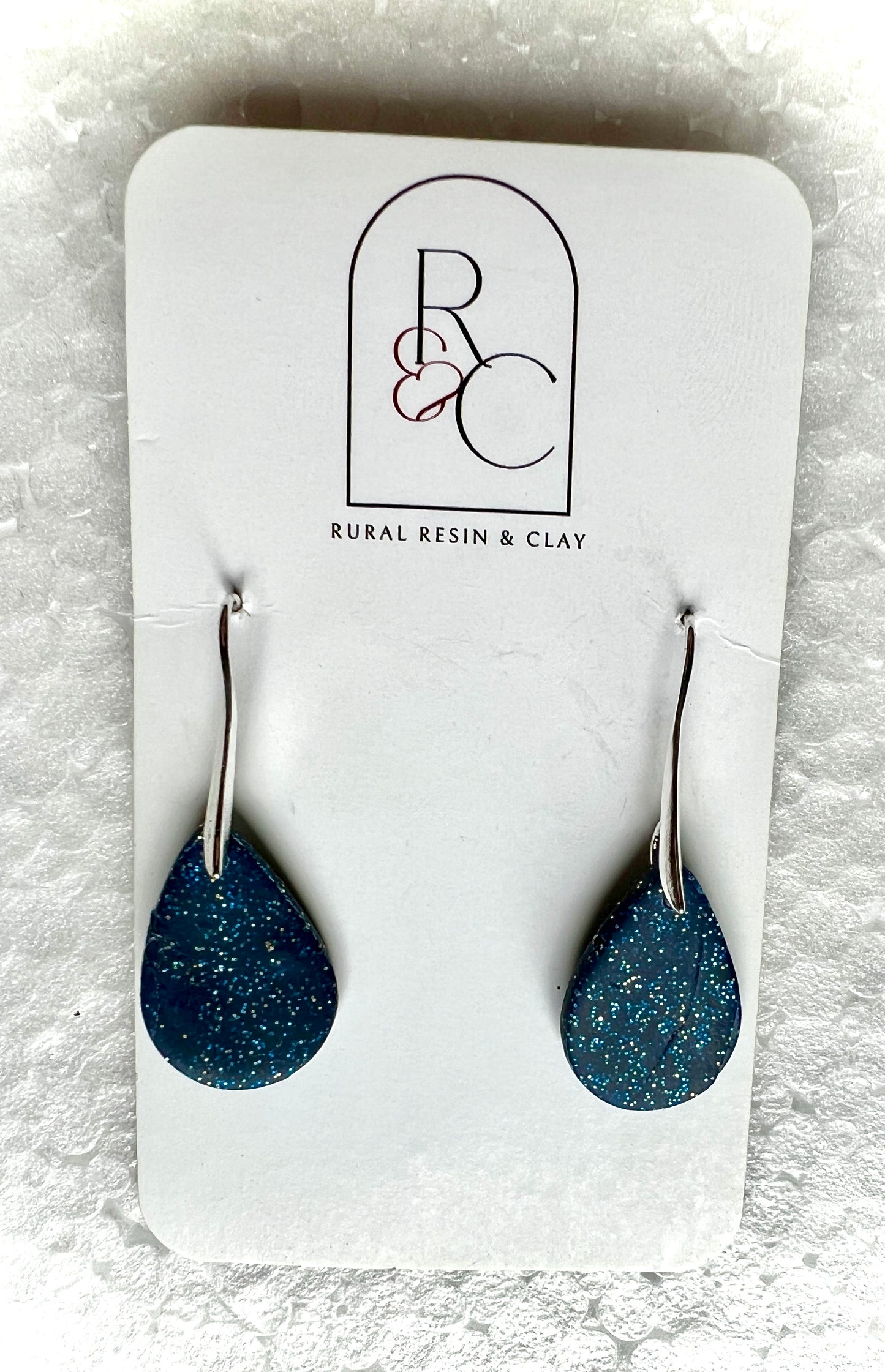 Blue shimmer with silver