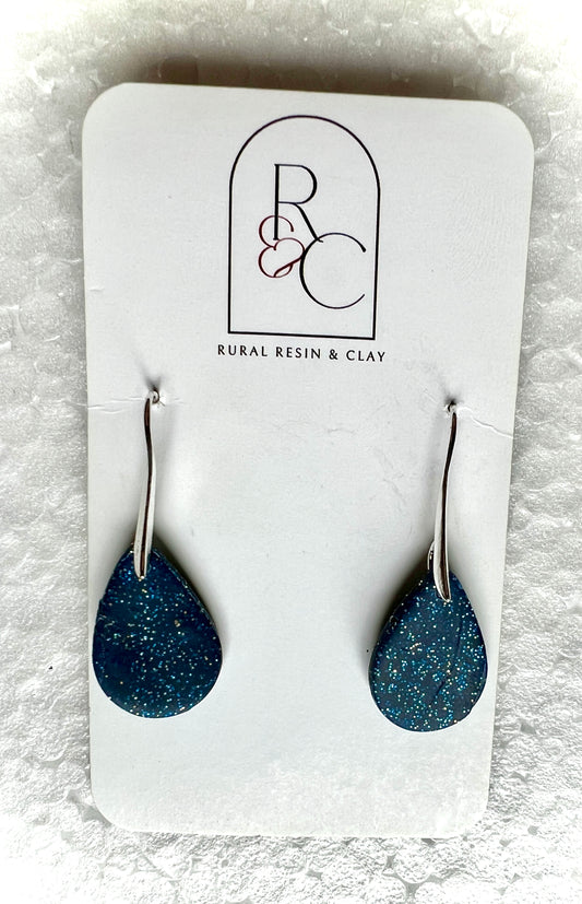 Blue shimmer with silver