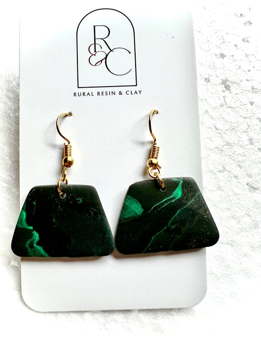 Green black marble