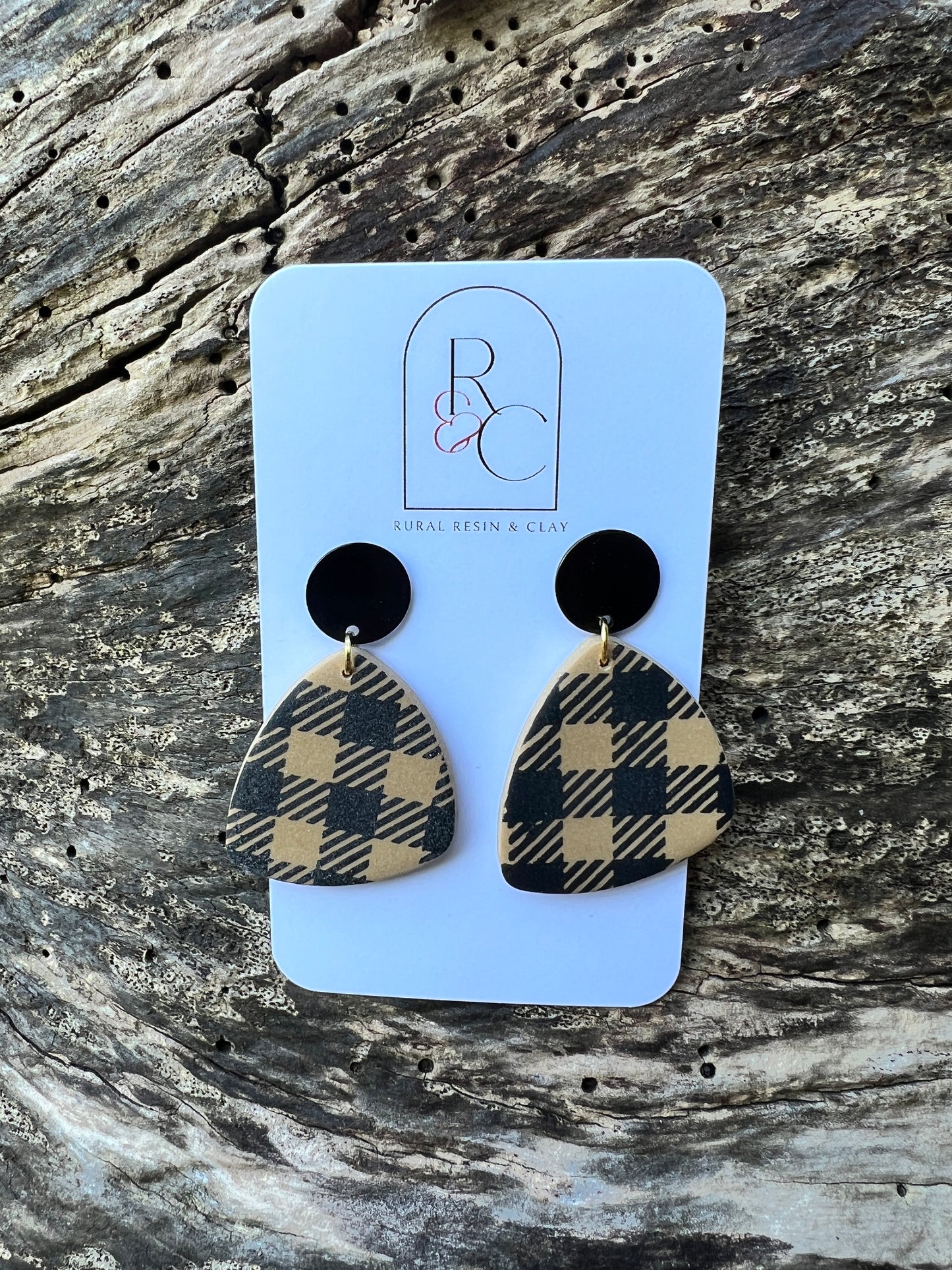 Plaid pair black and brown mix