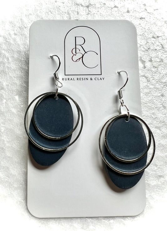Navy with silver