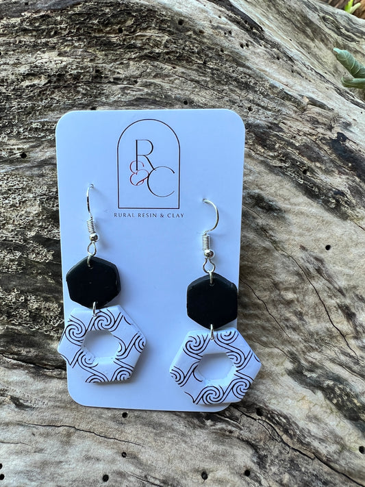 Black & white octagonals